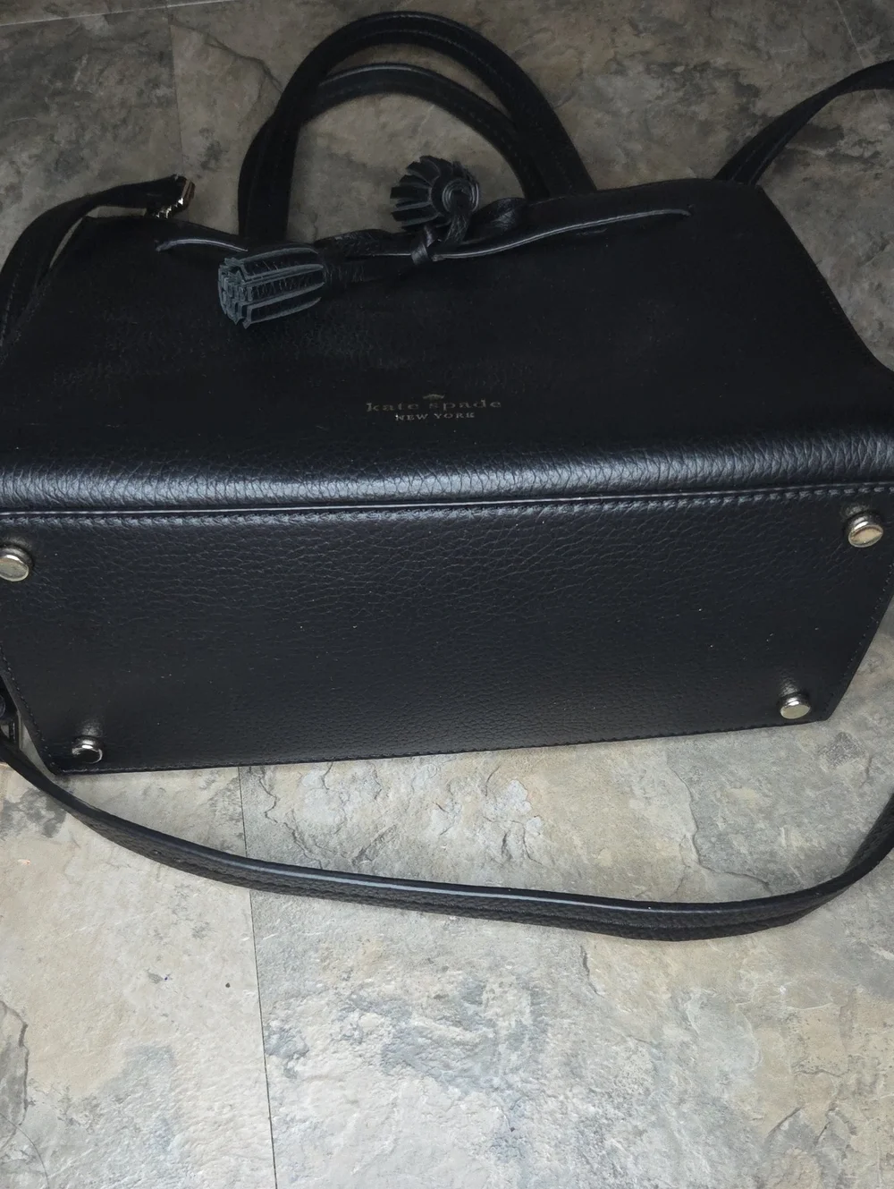 Kate Spade Hayes Street Isobel Small Leather Satchel In Black